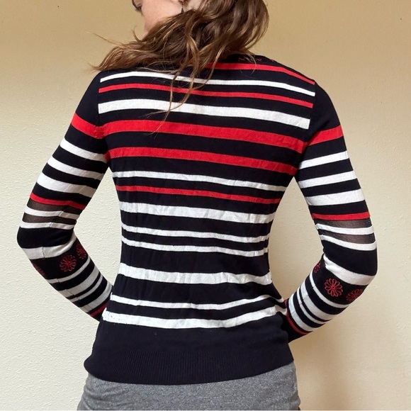 Desigual Striped Black and Red knit long sleeve - Picture 8 of 14